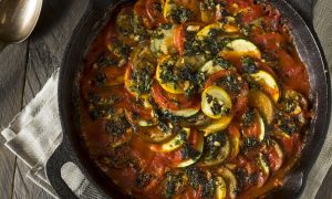 Domáce Ratatouille s baklažánom a paradajkami