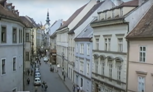 Obchodná ulica v Bratislave v roku 1988