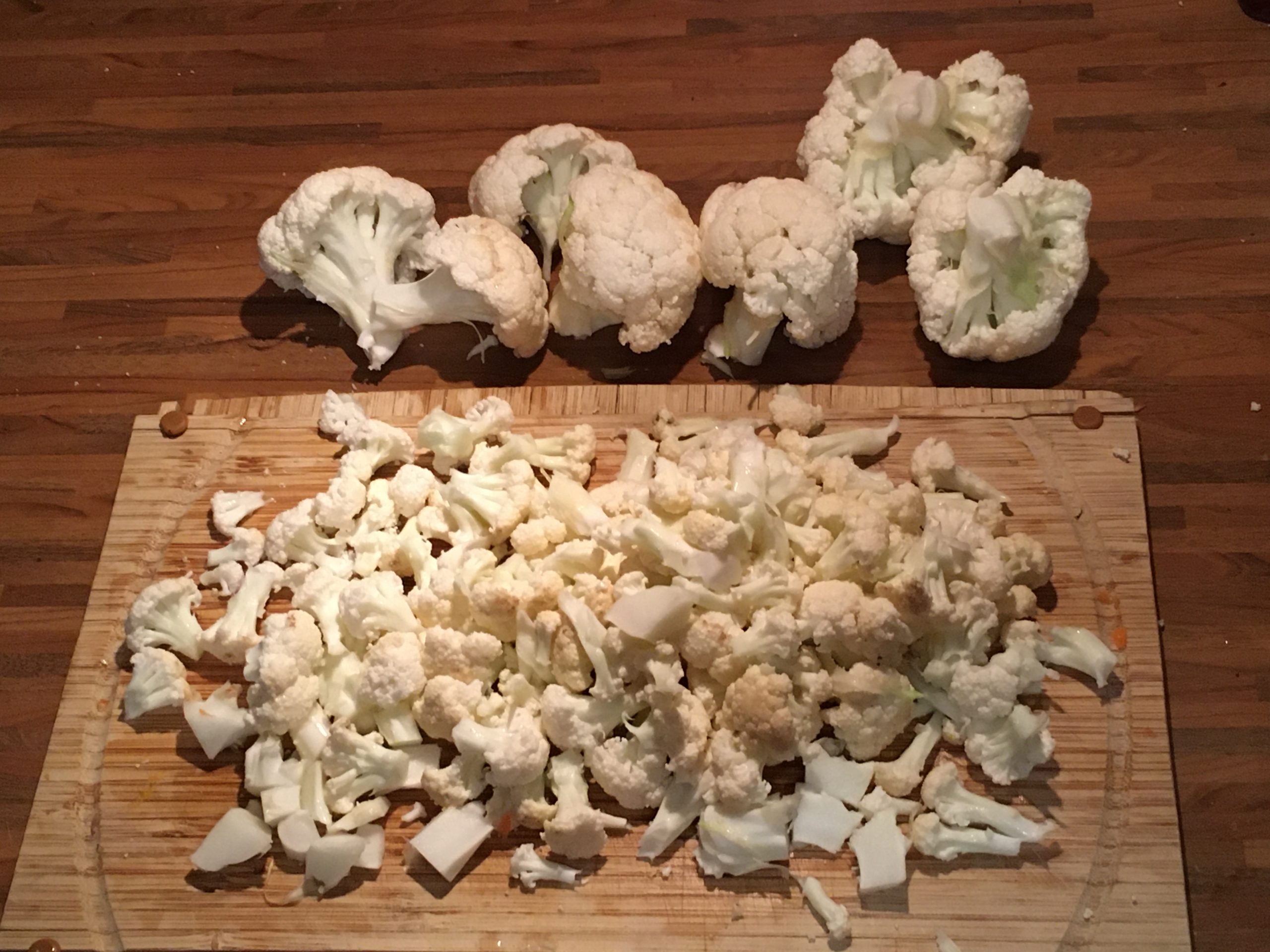 Zemiakový šalát s karfiolom, Fotorecept, Varenie