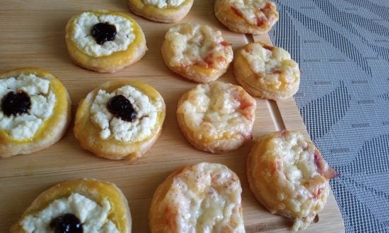 Jednohubky z univerzálneho nekysnúceho cesta, Fotorecept