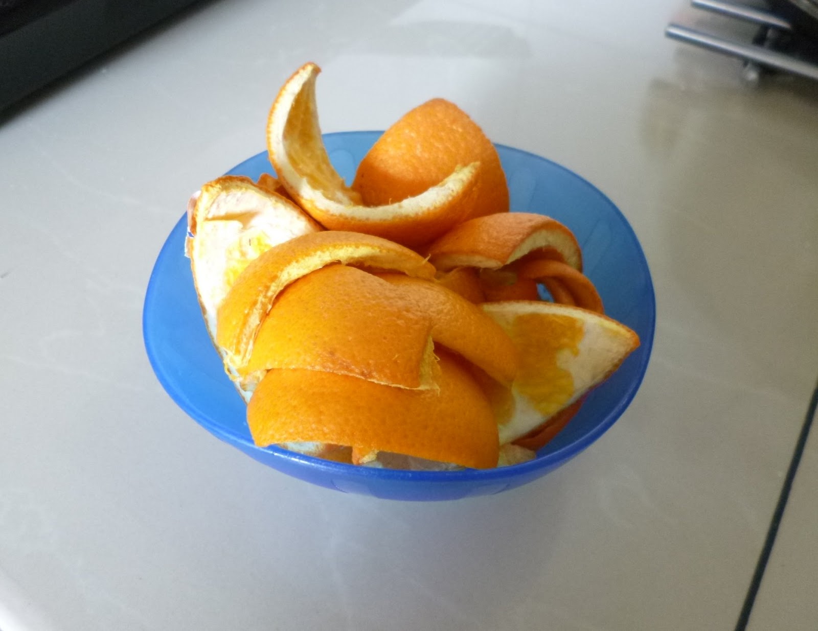 šupky z pomarančov