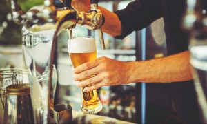 Čapované pivo.