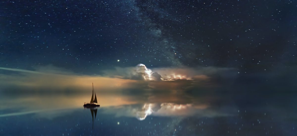 Loď na mori v noci - Kto rozsvecuje hviezdy?