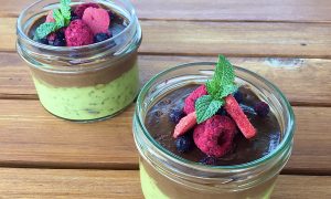 Avokádový chia puding s čokoládovým krémom, Fotorecept