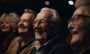 usmievajúci diváci v hľadisku môžu ako seniori ušetriť na kultúre