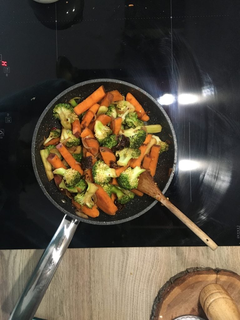 Brokolicová panvica so sladkými zemiakmi, Fotorecept