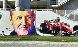 Michael Schumacher na graffiti kresba
