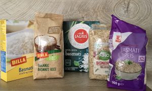 Basmati ryža, Test