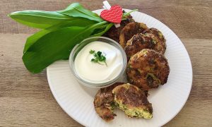 Karfiolové fašírky s medvedím cesnakom, Fotorecept