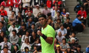Rafael Nadal počas tenisového zápasu