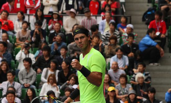 Rafael Nadal počas tenisového zápasu