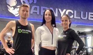 Zakladatelia KolagenDrink s Martinou pri spoločnom cvičení vo fitku