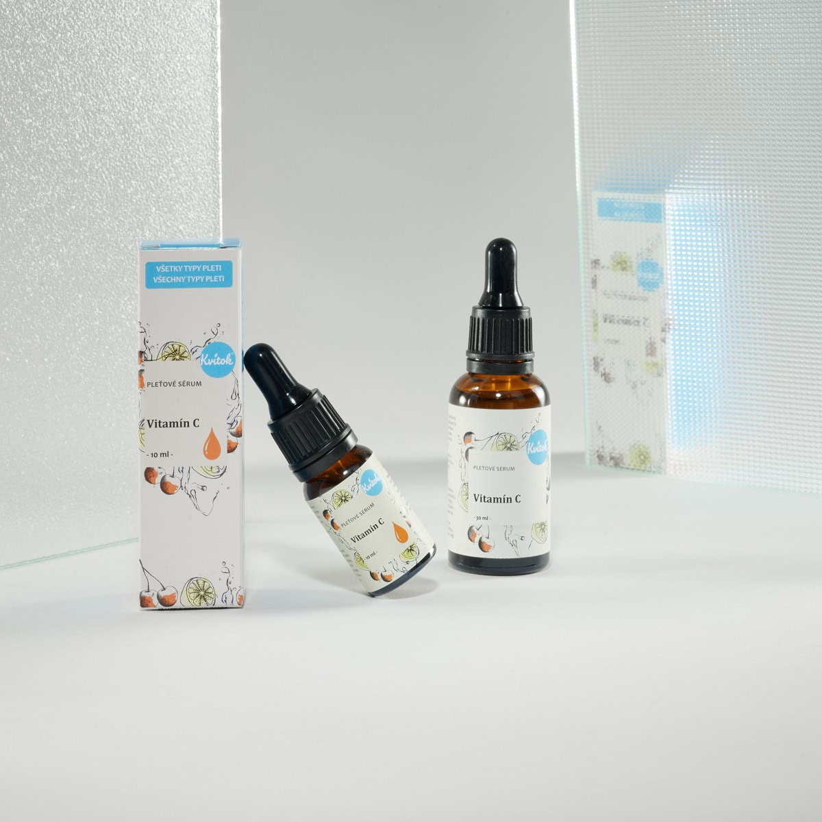 Lipozomálna forma vitamínu C v pleťovom sére Kvitok® je vhodná aj pre tú najcitlivejšiu pokožku.