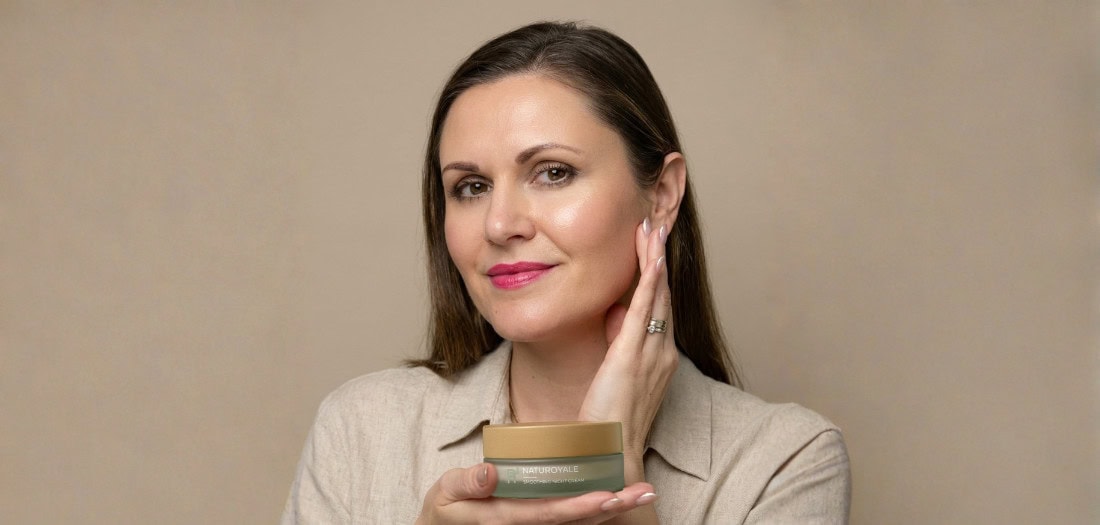 Henrieta Martinková (44), CEO a ambasádorka značky Annemarie Börlind pre SR a ČR používa Naturoyale nočný krém, ktorý je súčasťou jej osobnej anti-aging rutiny